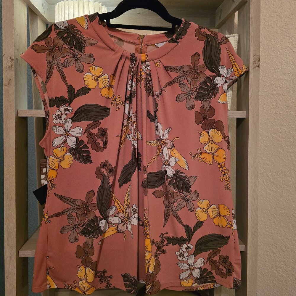 Liz Claiborne Floral Top, sz P XL